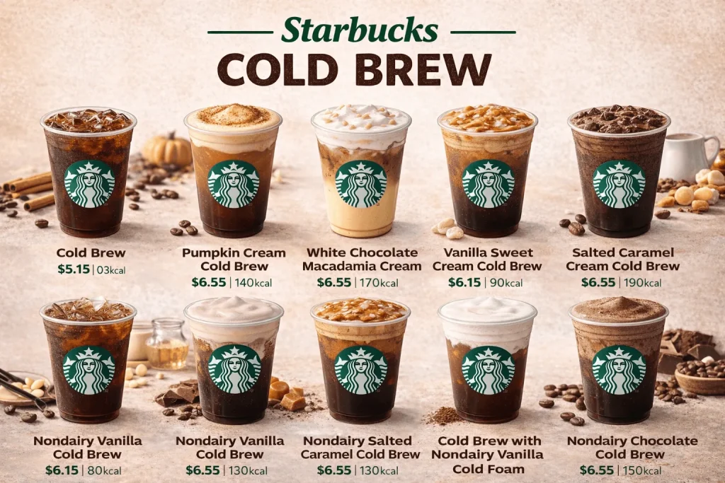 Starbucks cold coffee menu prices