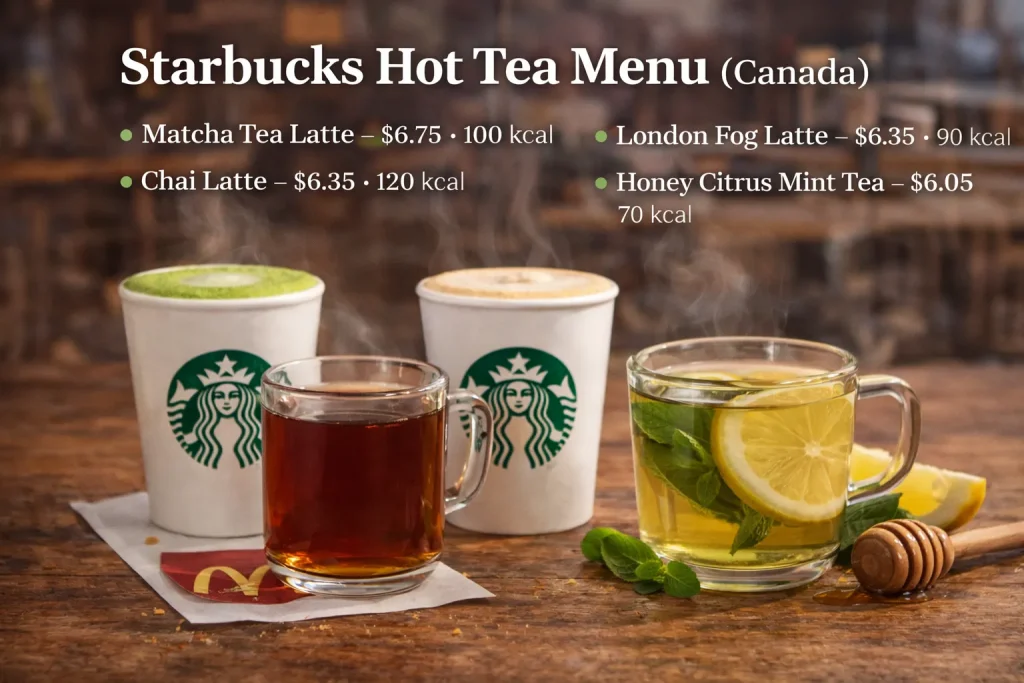 Starbucks Hot Tea Menu