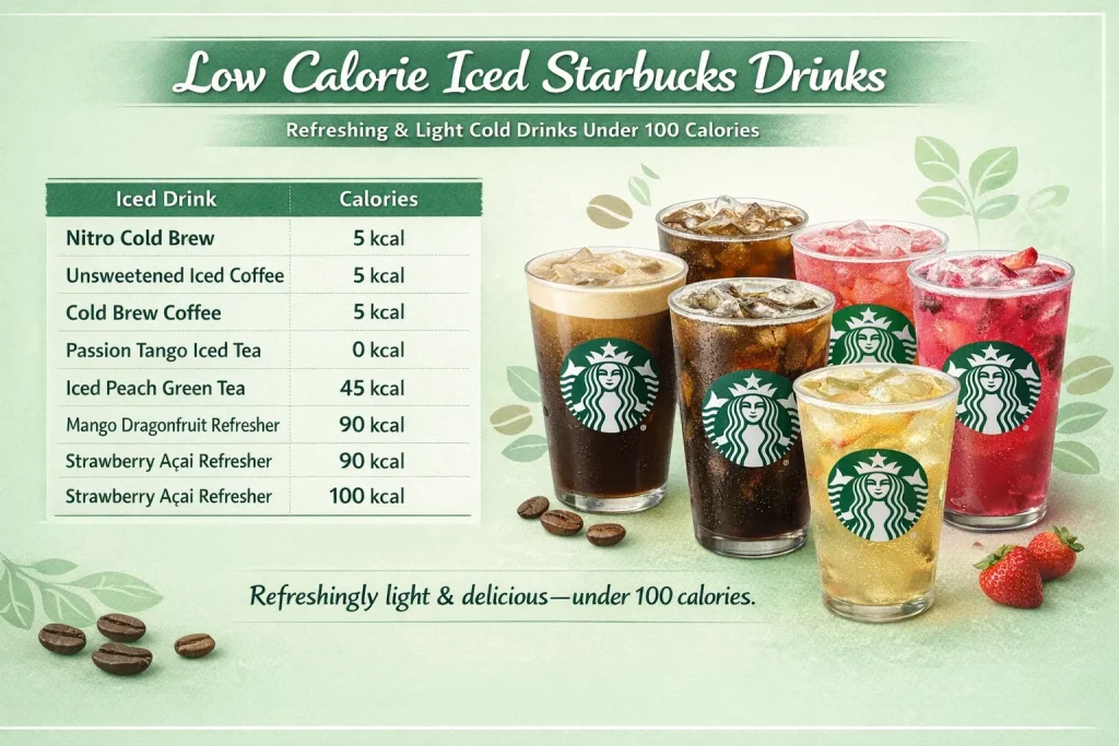 Low Calorie Starbucks Drinks Iced