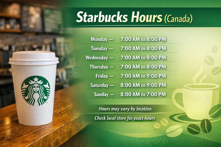 Starbucks Hours Canada