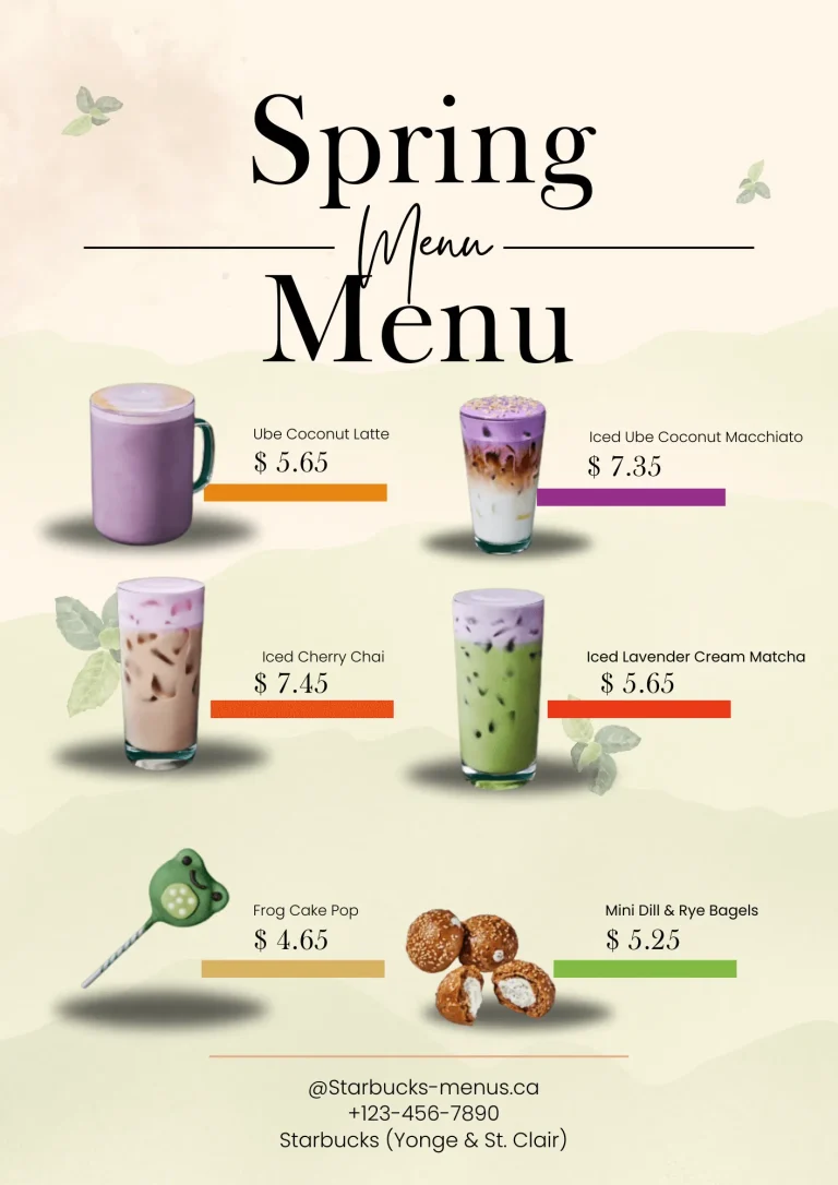 Starbucks Spring Menu Canada