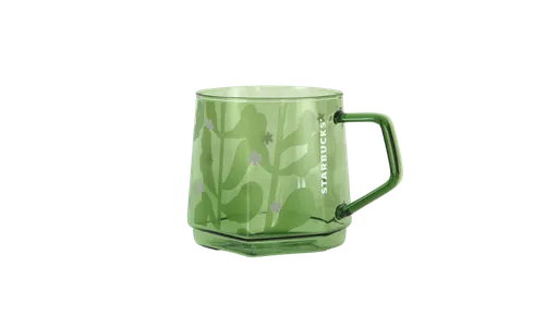 Botanical glass mug 