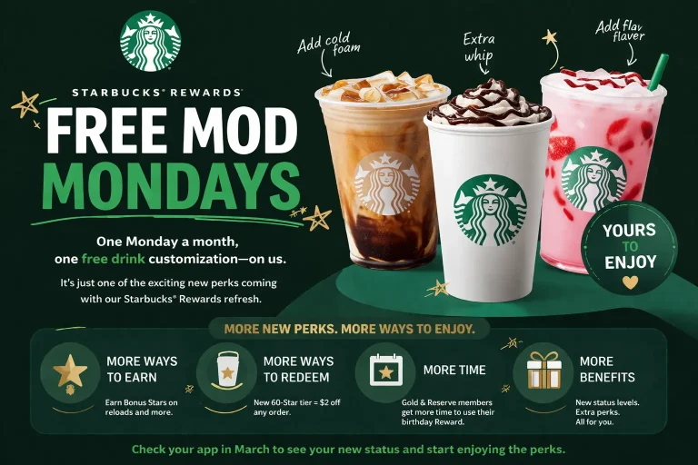 Free Mod Mondays Starbucks