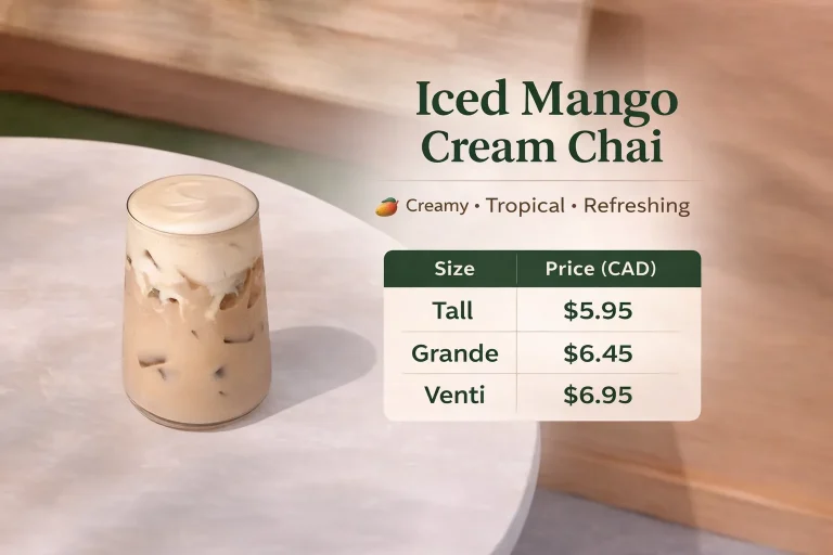 Iced Mango Cream Chai Starbucks