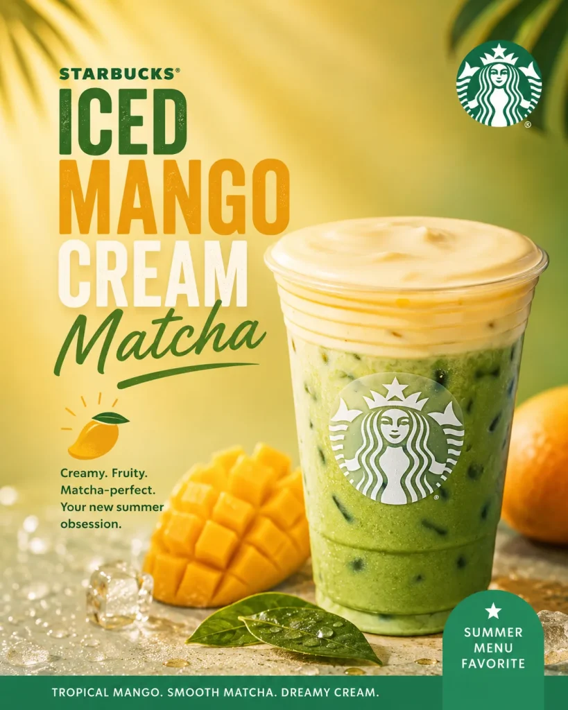 Iced Mango Cream Matcha