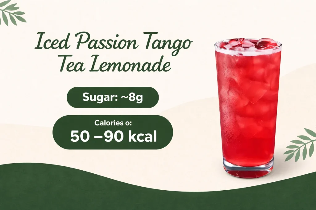 Iced Passion Tango Tea Lemonade (8g Sugar)
