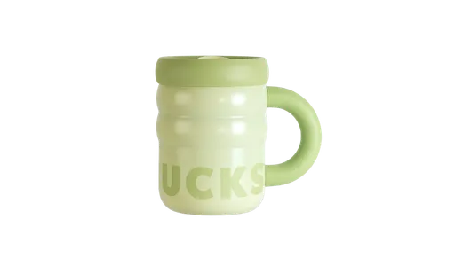 Rippled matcha mug  
