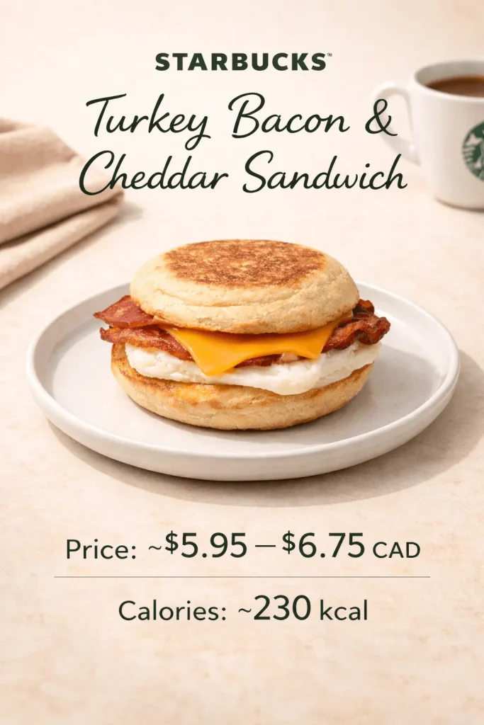 Turkey bacon and cheddar sandwich