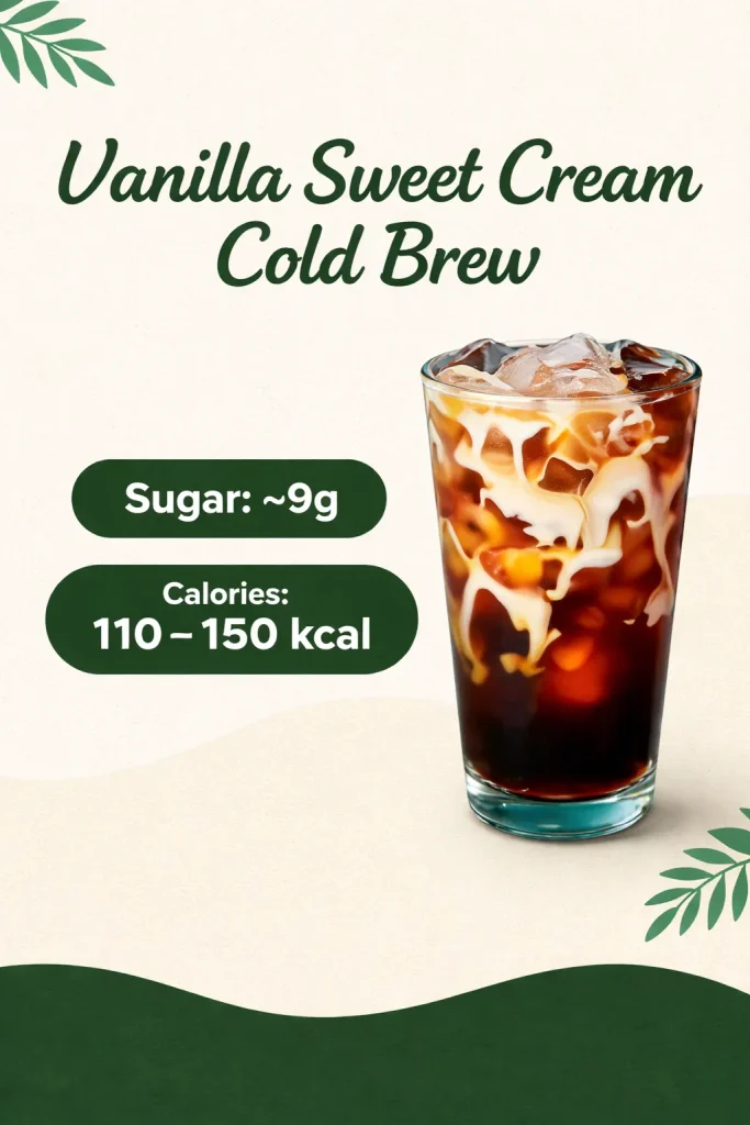 Vanilla Sweet Cream Cold Brew (9g Sugar)
