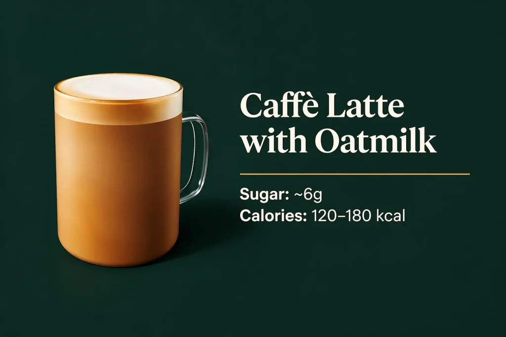 low calorie Starbucks drink (Caffè Latte with Oatmilk)