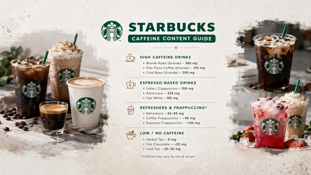 starbucks non caffeine drinks