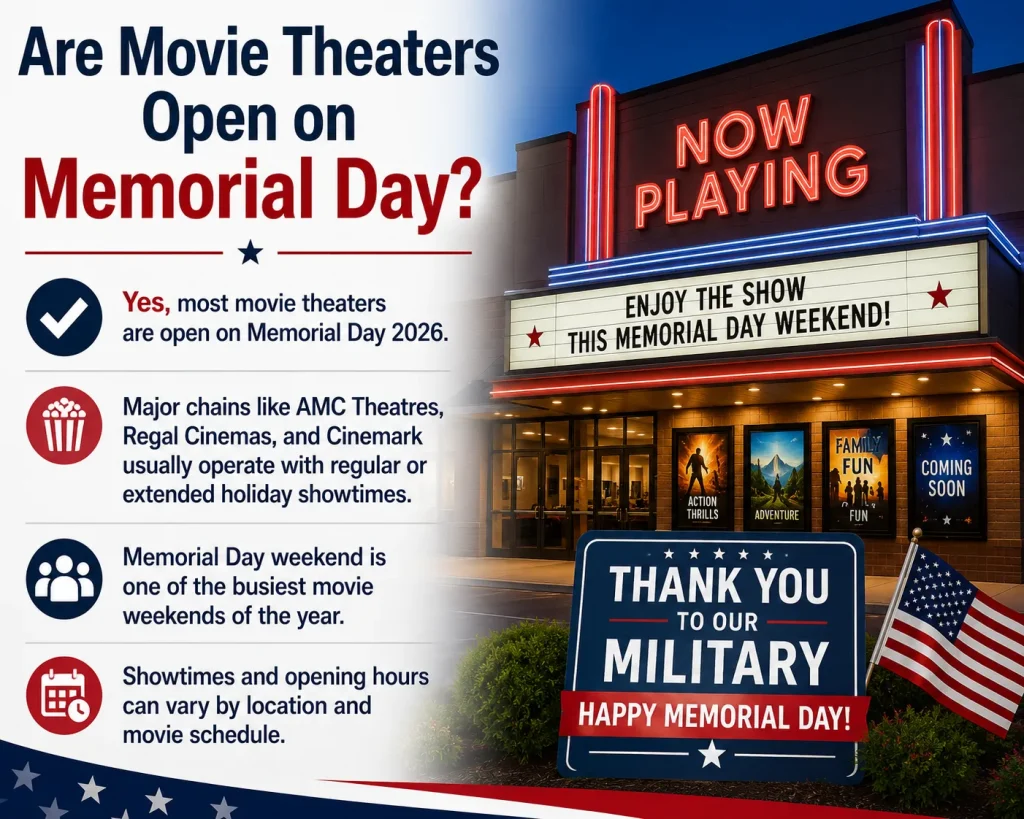Are Movie Theaters Open on Memorial Day