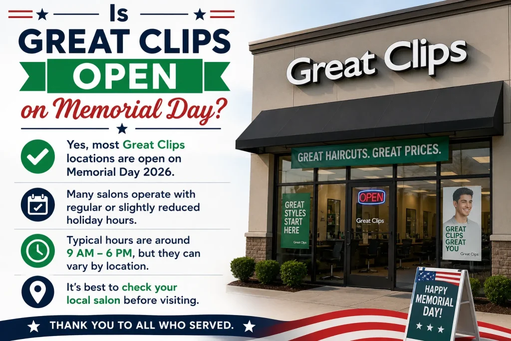 Is Great Clips Open on Memorial Day