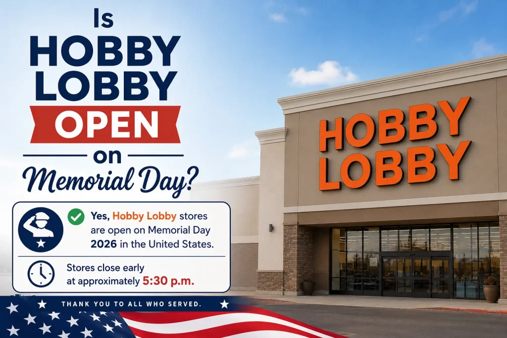 Is Hobby Lobby Open on Memorial Day