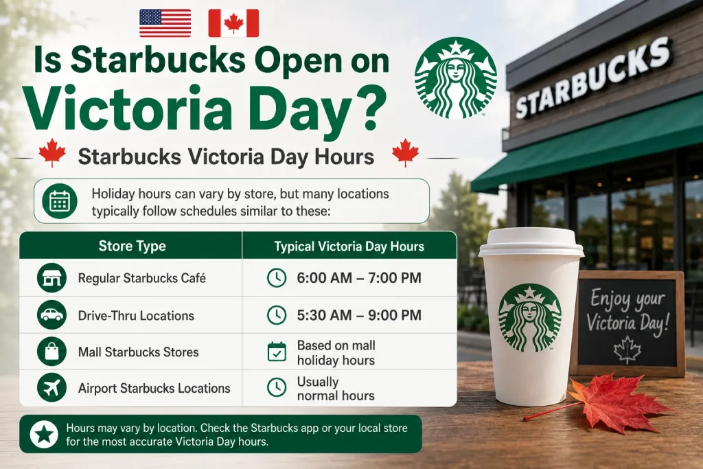 Is Starbucks Open on Victoria Day 2026?