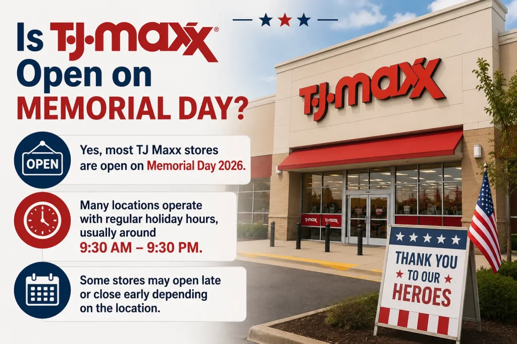 Is TJ Maxx Open on Memorial Day