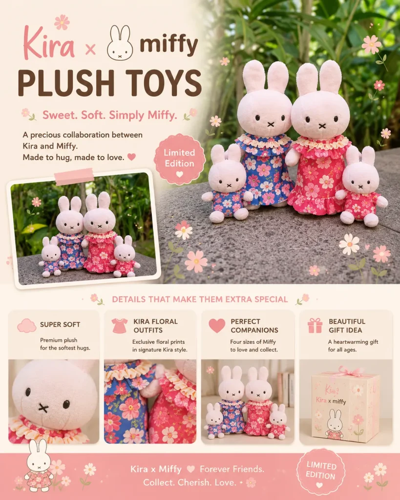 Kira x Miffy - Plush Toys