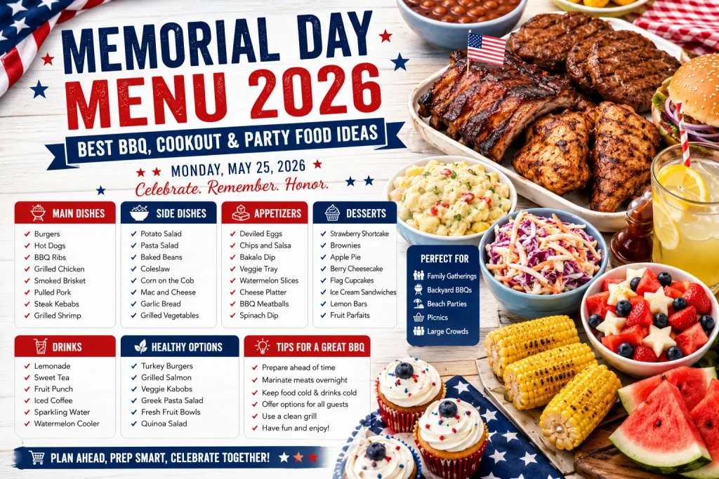 Memorial Day Menu