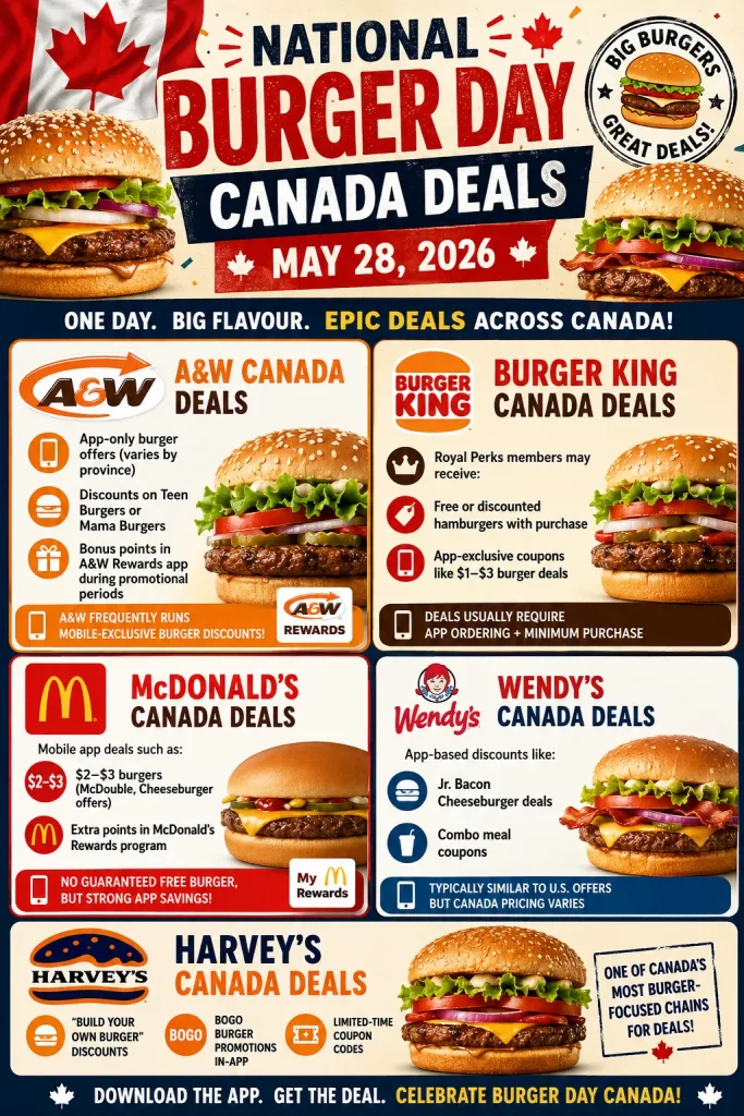 National Burger Day Canada Deals