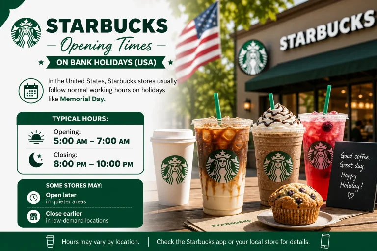 Starbucks Bank Holiday Hours (USA & Canada)