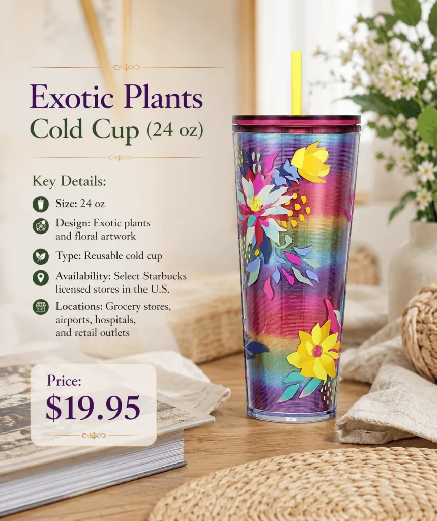 Starbucks Exotic Plants Cold Cup (24 oz)