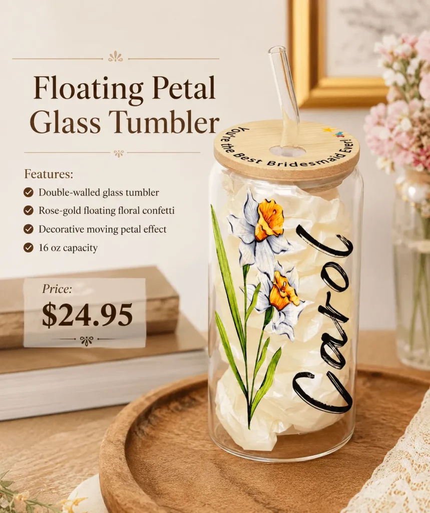 Starbucks Floating Petal Glass Tumbler