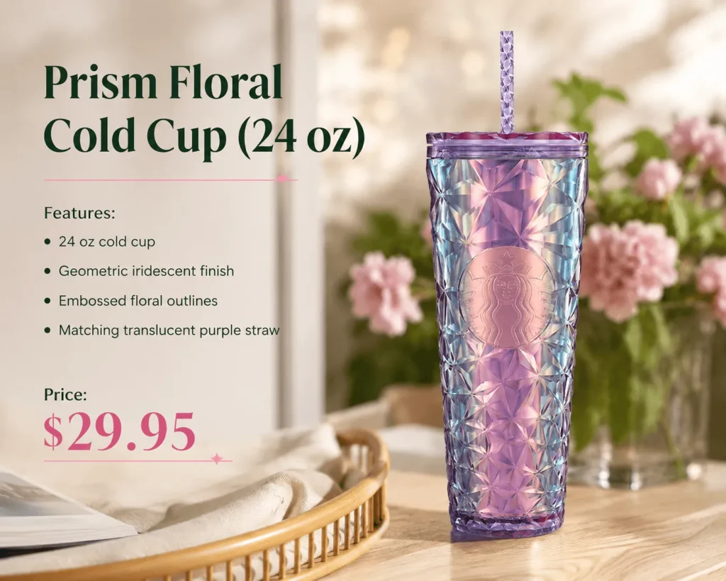 Starbucks Mothers day Prism Floral Cold Cup (24 oz)