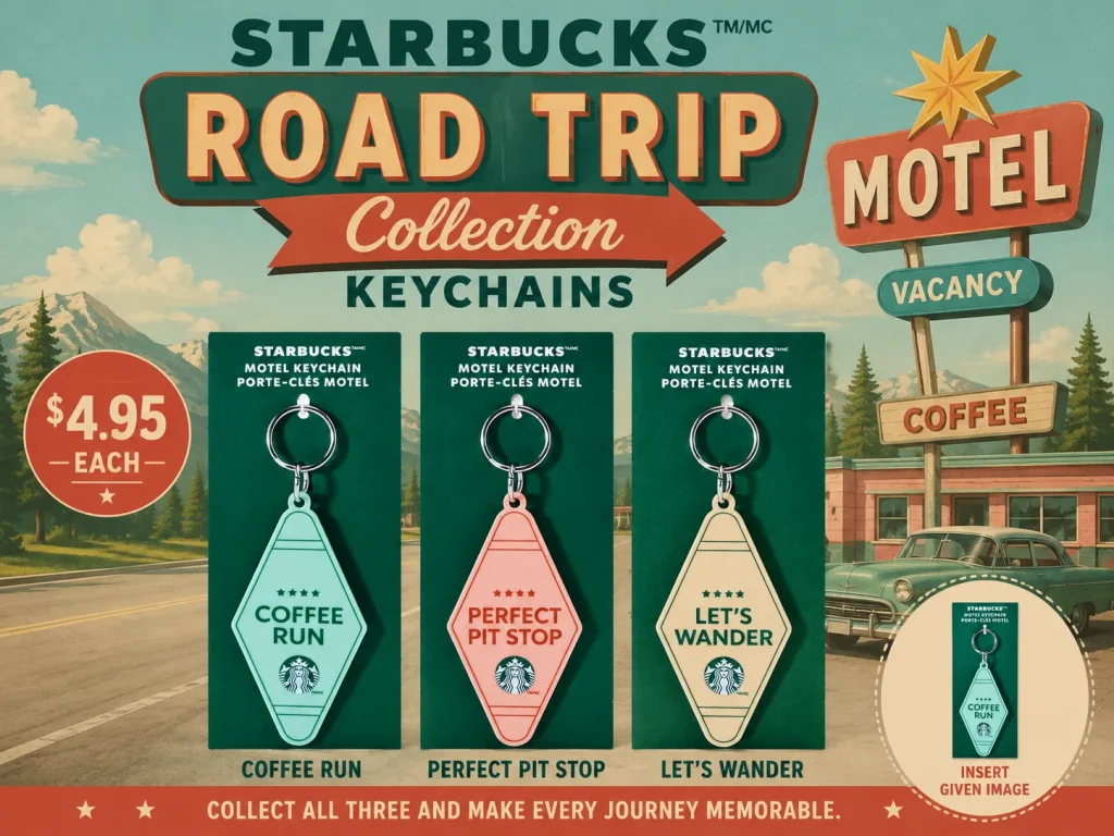 Starbucks Road Trip Keychains Collection