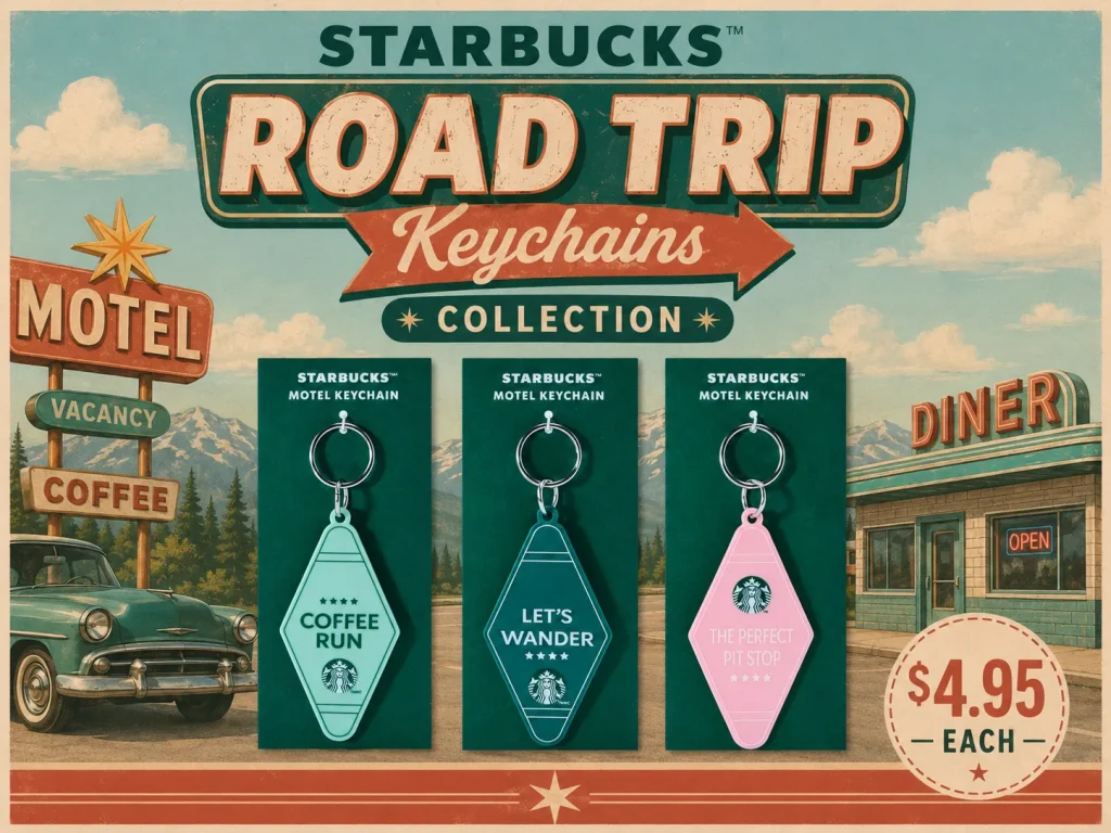 Starbucks Road Trip Keychains Collection