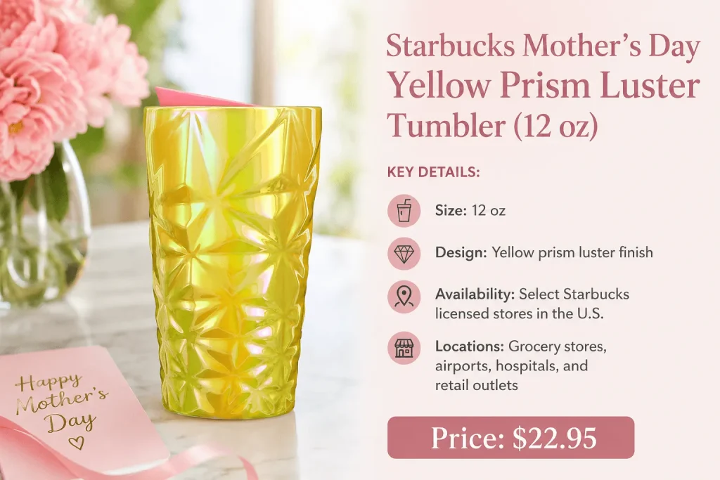 Yellow Prism Luster Tumbler (12 oz)
