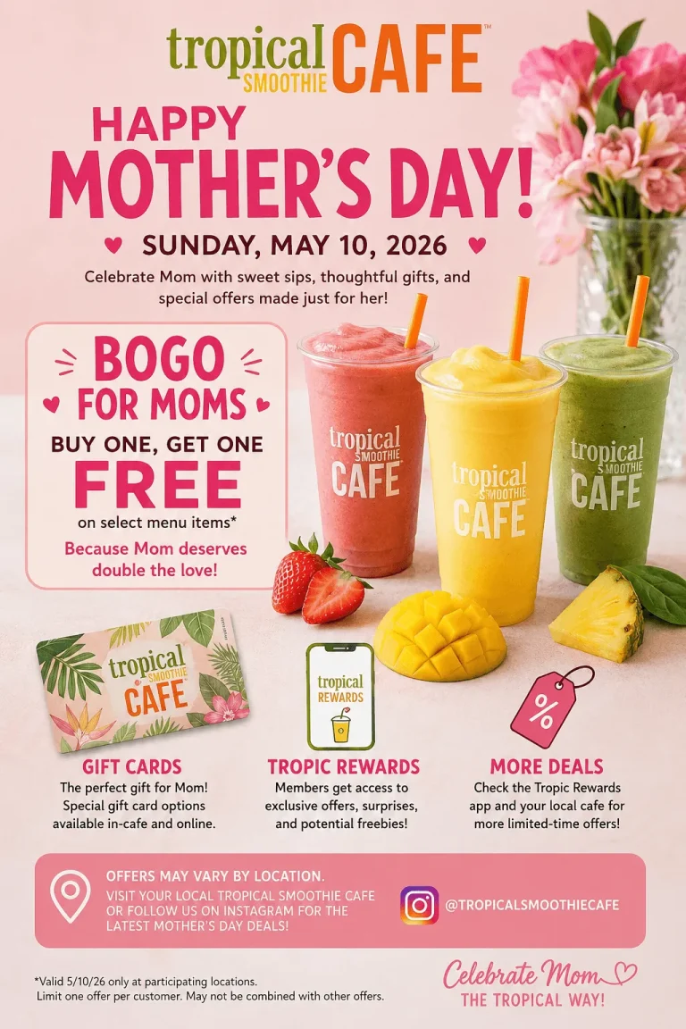 Tropical Smoothie Mother’s Day 2026