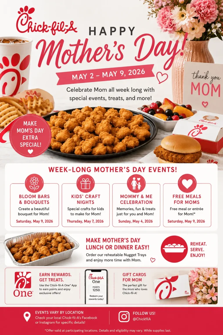 chick fil a mother's day 2026