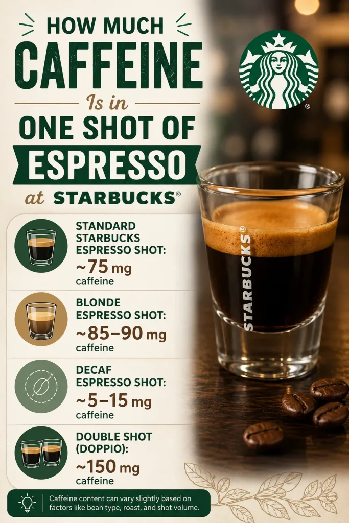 How Much Caffeine Is in One Shot of Espresso at Starbucks?
