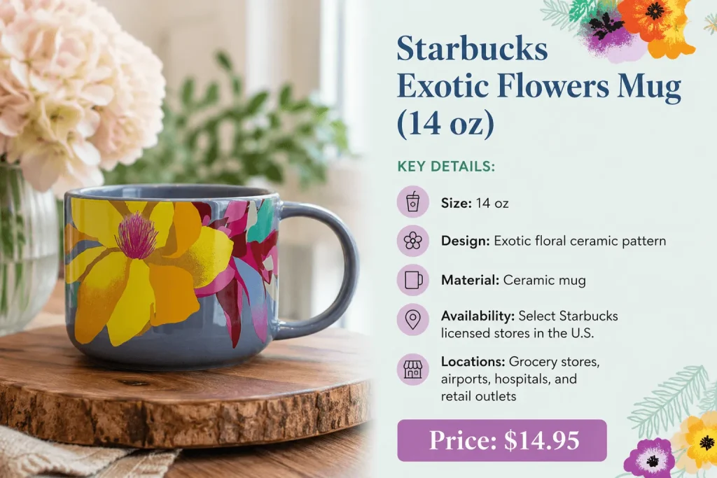 starbucks Exotic Flowers Mug (14 oz)