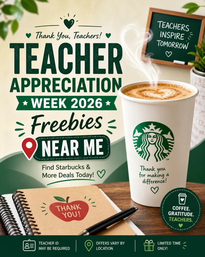 teacher appreciation week 2026 freebies near me