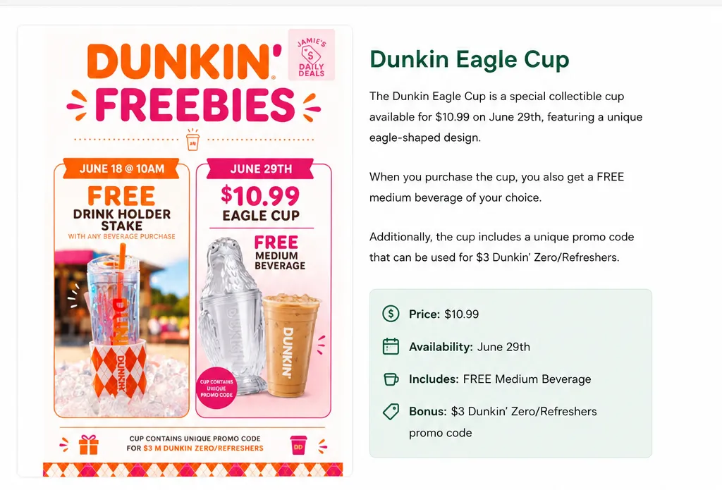 Dunkin Eagle Cup