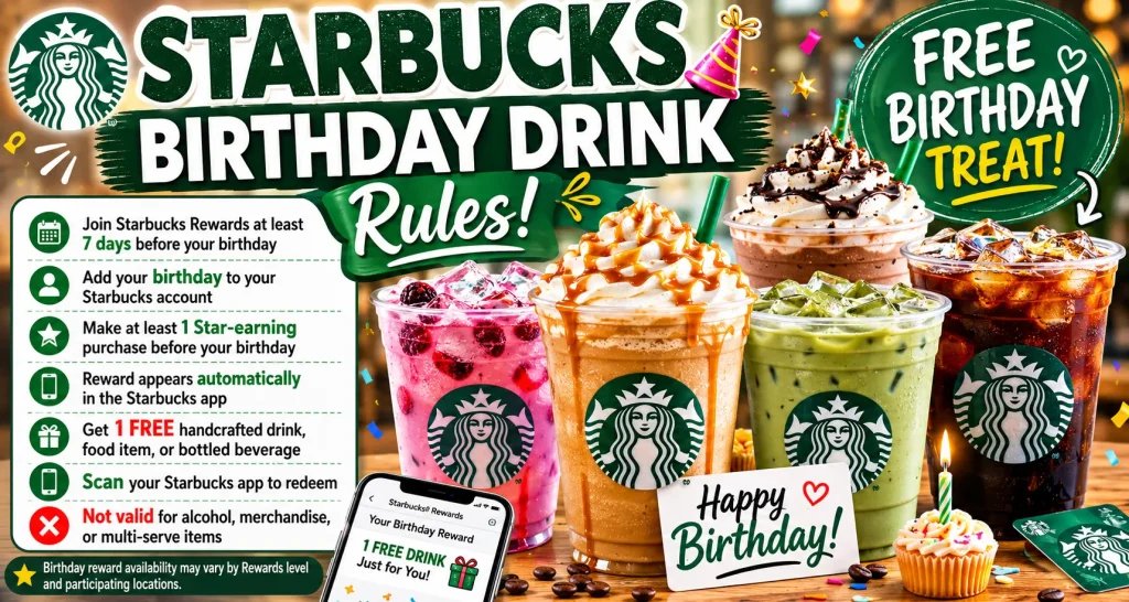 Starbucks Birthday Drink Rules