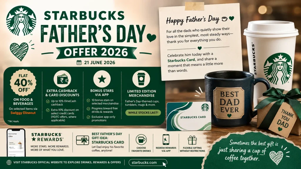 Starbucks Father's Day offers