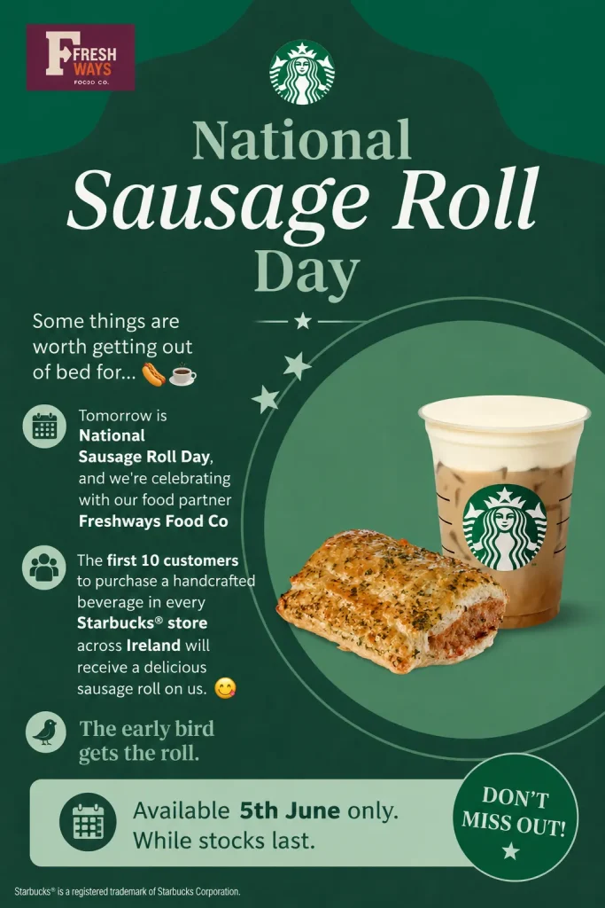 Starbucks Free Sausage Roll